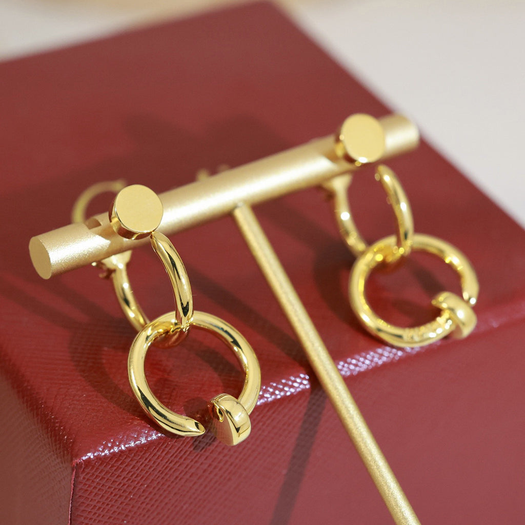 [LUXE JEWELRY] JUSTE NO DIAMOND DOUBLE EARRINGS