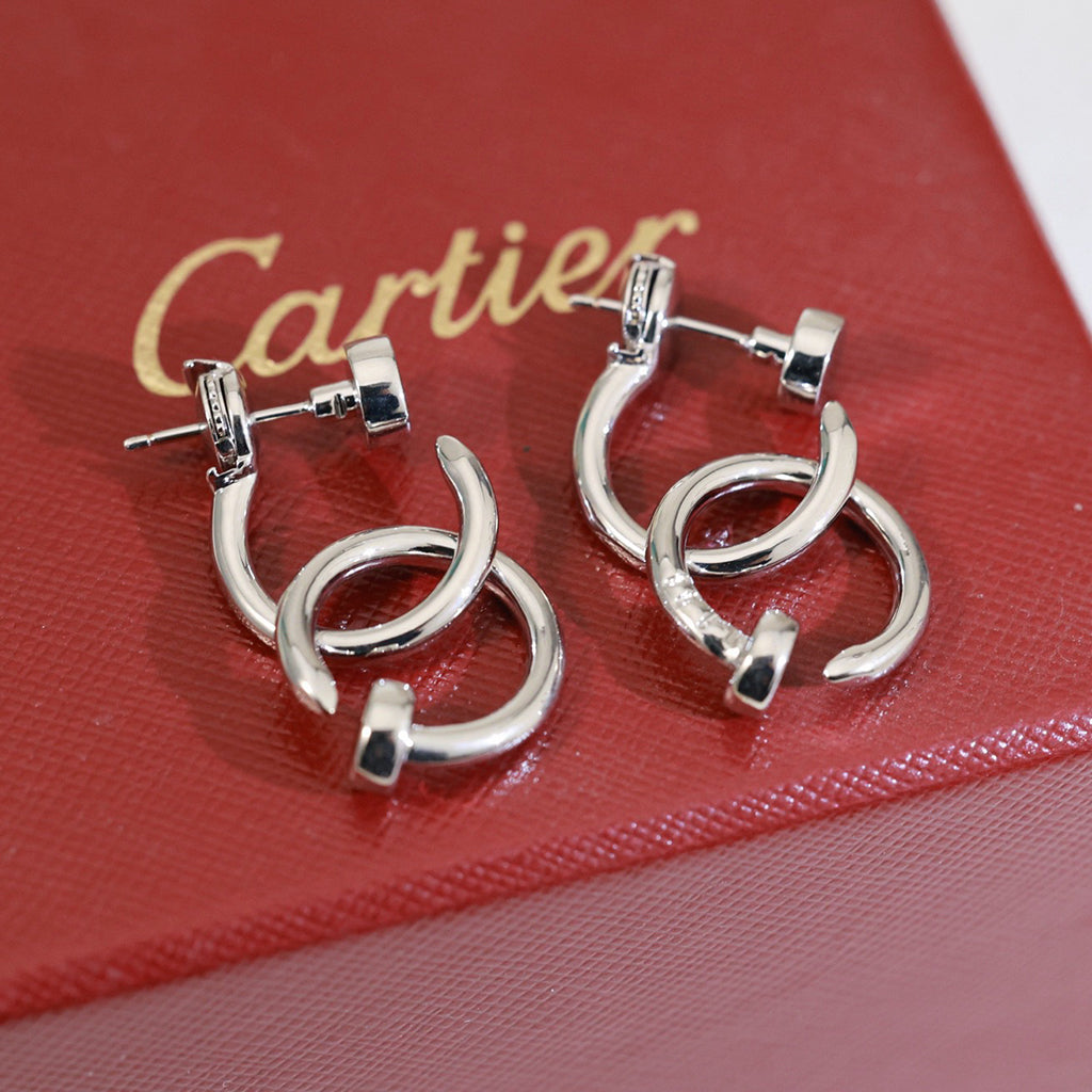 [LUXE JEWELRY] JUSTE NO DIAMOND DOUBLE EARRINGS