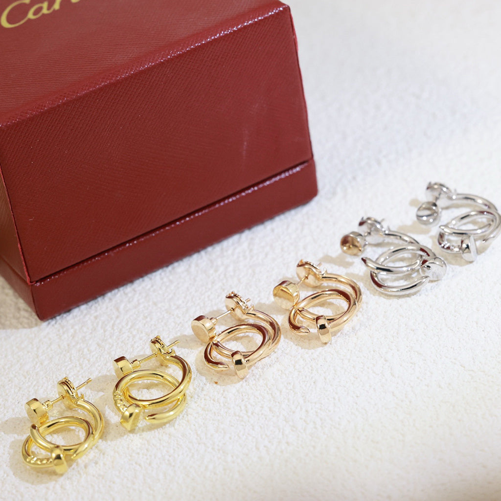 [LUXE JEWELRY] JUSTE NO DIAMOND DOUBLE EARRINGS