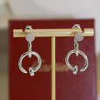 [LUXE JEWELRY] JUSTE NO DIAMOND DOUBLE EARRINGS