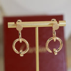 [LUXE JEWELRY] JUSTE NO DIAMOND DOUBLE EARRINGS