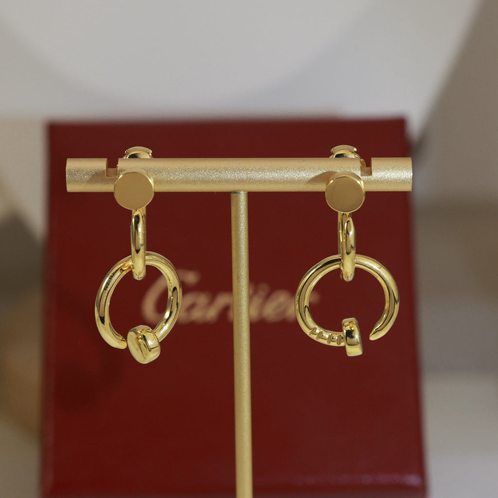 [LUXE JEWELRY] JUSTE NO DIAMOND DOUBLE EARRINGS