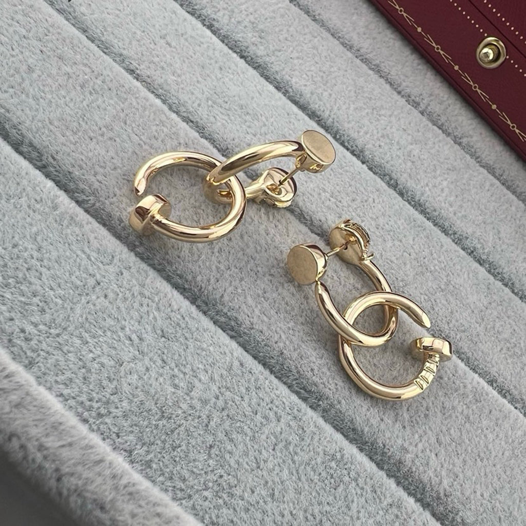 [LUXE JEWELRY] JUSTE NO DIAMOND DOUBLE EARRINGS