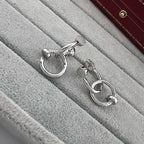 [LUXE JEWELRY] JUSTE NO DIAMOND DOUBLE EARRINGS