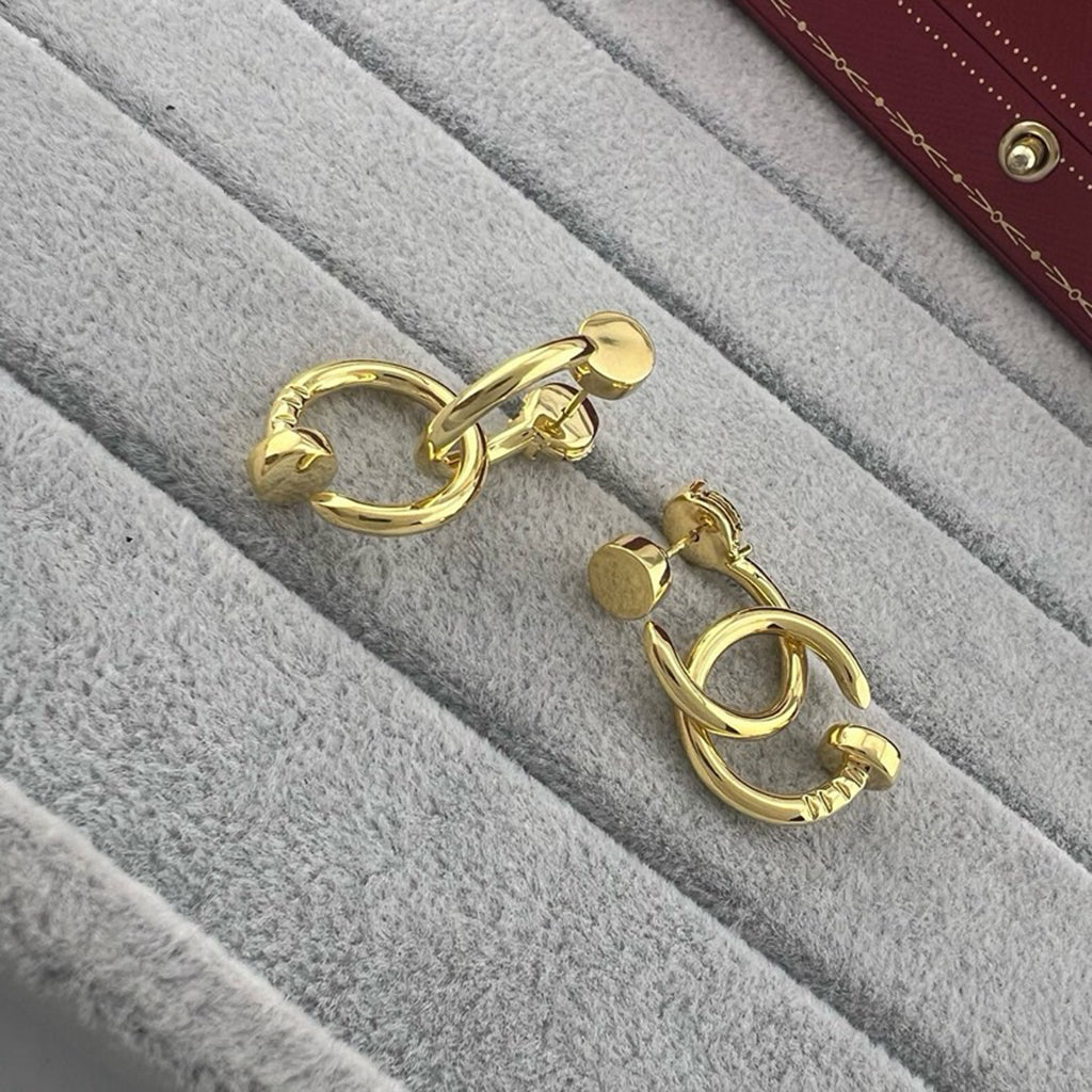 [LUXE JEWELRY] JUSTE NO DIAMOND DOUBLE EARRINGS