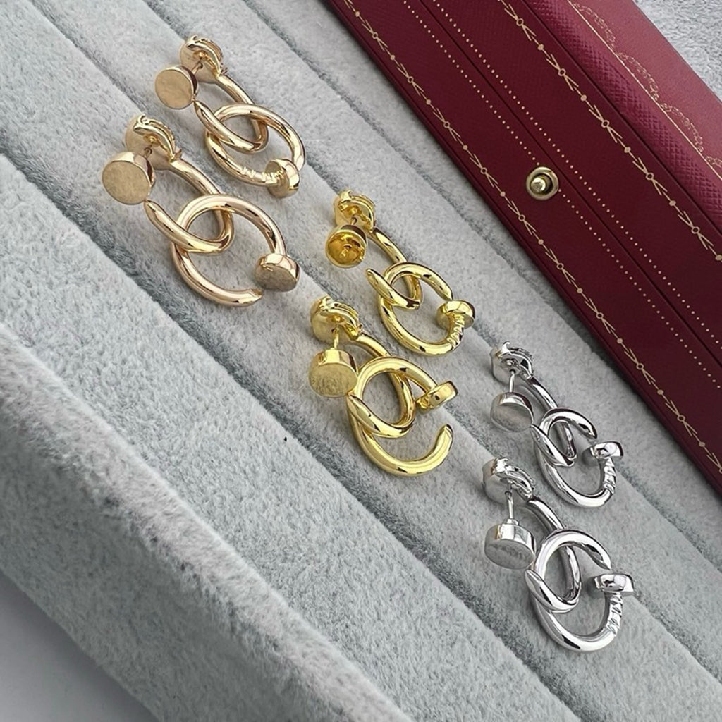 [LUXE JEWELRY] JUSTE NO DIAMOND DOUBLE EARRINGS