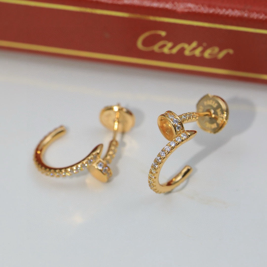[LUXE JEWELRY] JUSTE FULL DIAMOND DOUBLE EARRINGS
