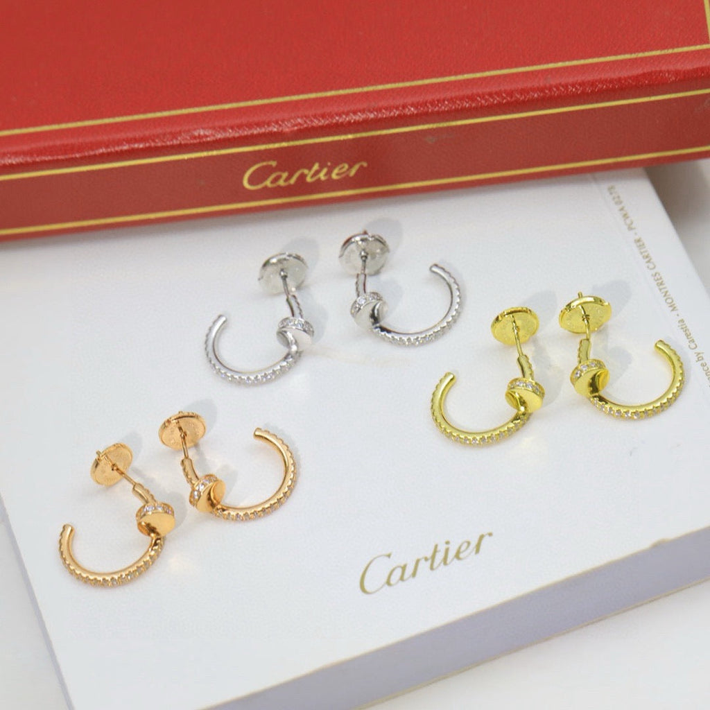 [LUXE JEWELRY] JUSTE FULL DIAMOND DOUBLE EARRINGS