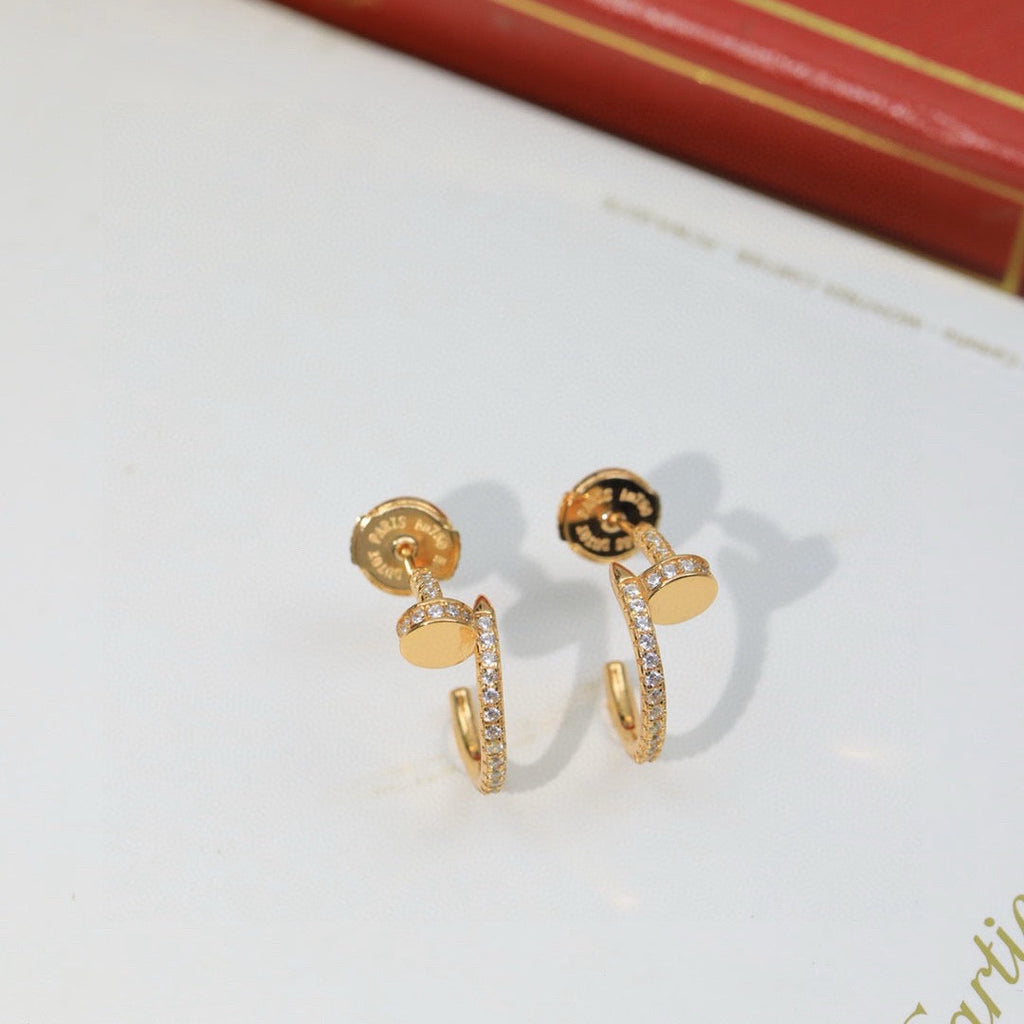 [LUXE JEWELRY] JUSTE FULL DIAMOND DOUBLE EARRINGS