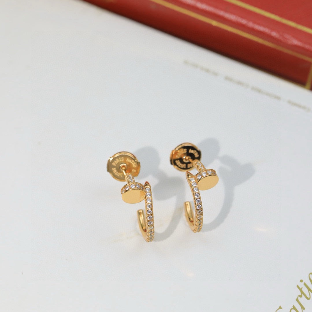 [LUXE JEWELRY] JUSTE FULL DIAMOND DOUBLE EARRINGS