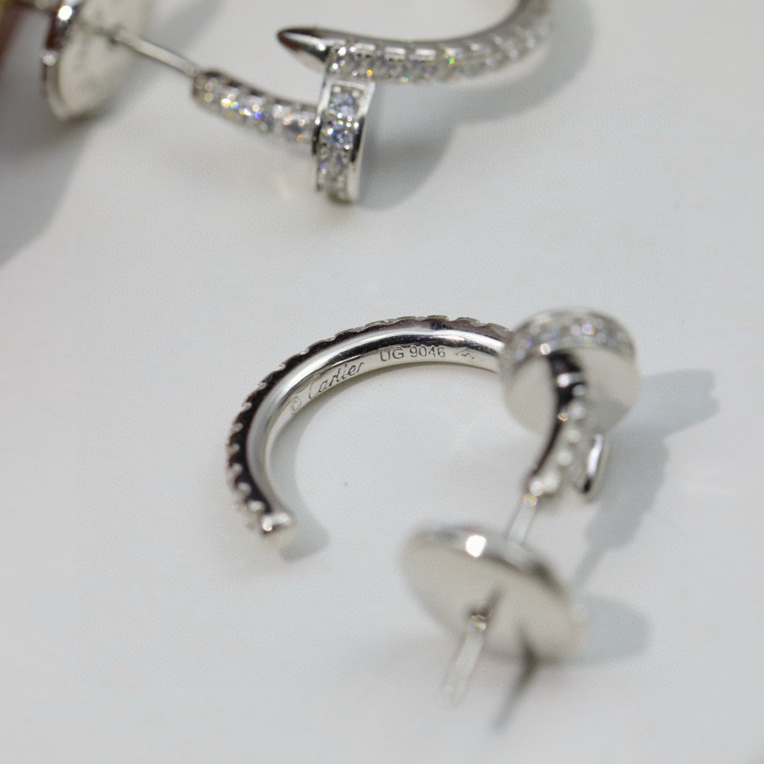 [LUXE JEWELRY] JUSTE FULL DIAMOND DOUBLE EARRINGS