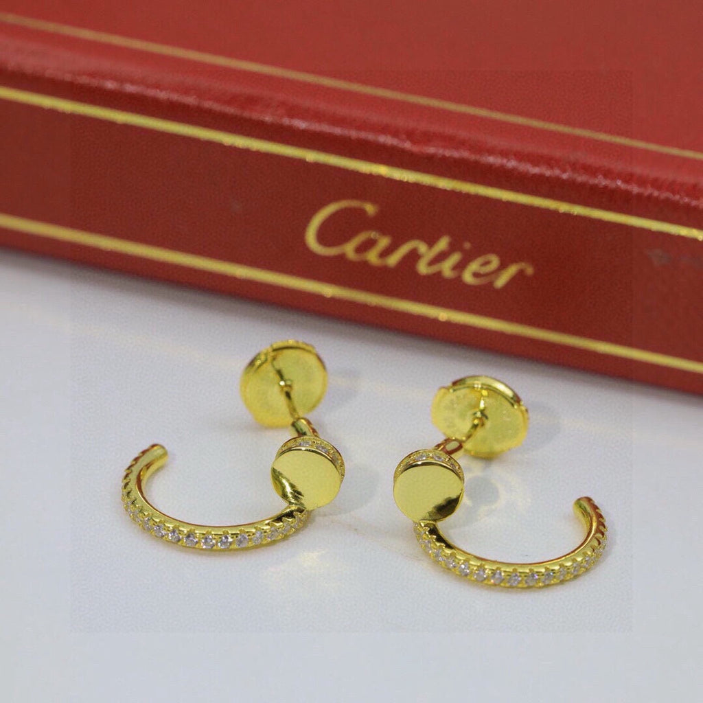 [LUXE JEWELRY] JUSTE FULL DIAMOND DOUBLE EARRINGS