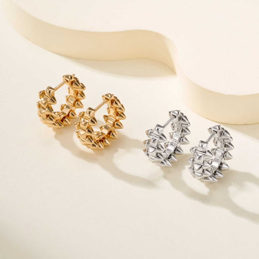 [LUXE JEWELRY] CLASH MINI HOOP EARRINGS