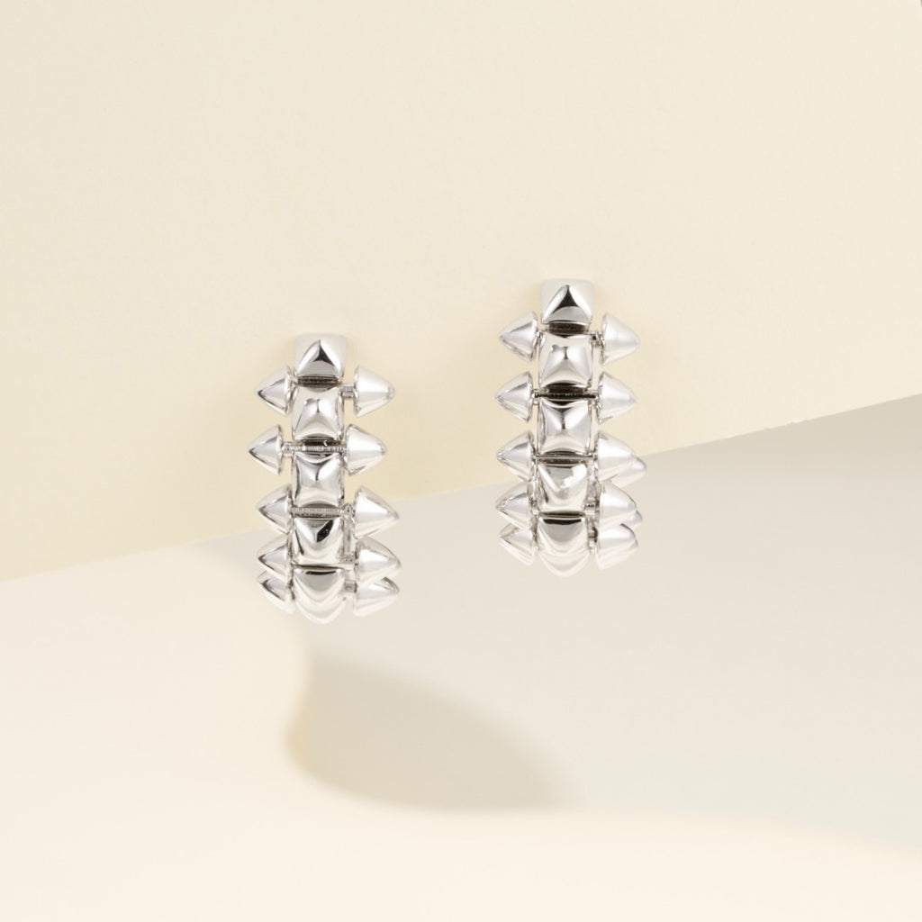 [LUXE JEWELRY] CLASH MINI HOOP EARRINGS