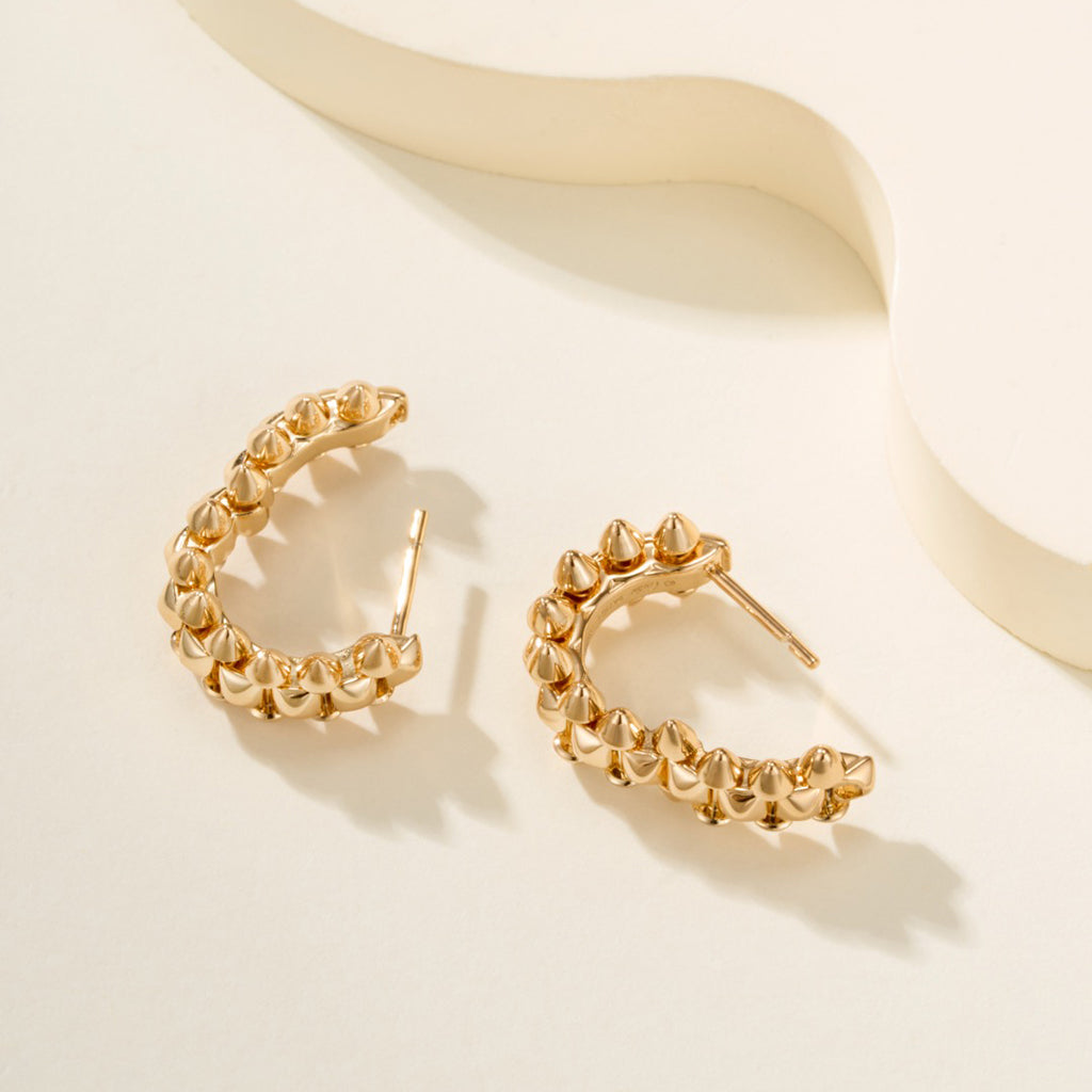 [LUXE JEWELRY] CLASH MINI HOOP EARRINGS