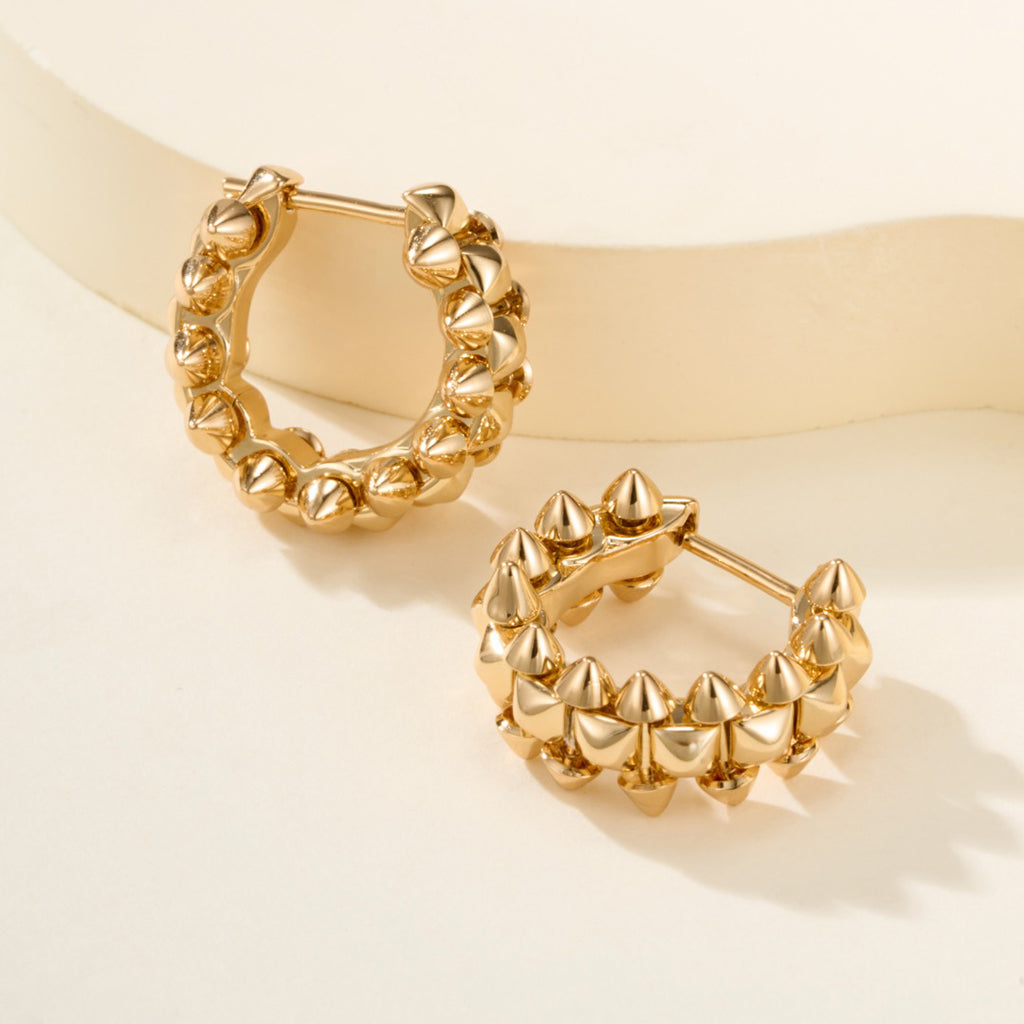 [LUXE JEWELRY] CLASH MINI HOOP EARRINGS