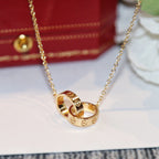 [LUXE JEWELRY] LOVE DOUBLE RING NECKLACE