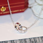 [LUXE JEWELRY] LOVE DOUBLE RING NECKLACE