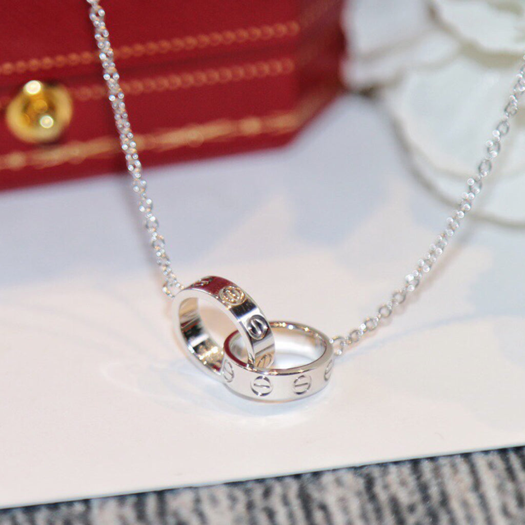 [LUXE JEWELRY] LOVE DOUBLE RING NECKLACE