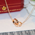 [LUXE JEWELRY] LOVE DOUBLE RING NECKLACE