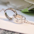 [LUXE JEWELRY] LOVE DOUBLE RING NECKLACE