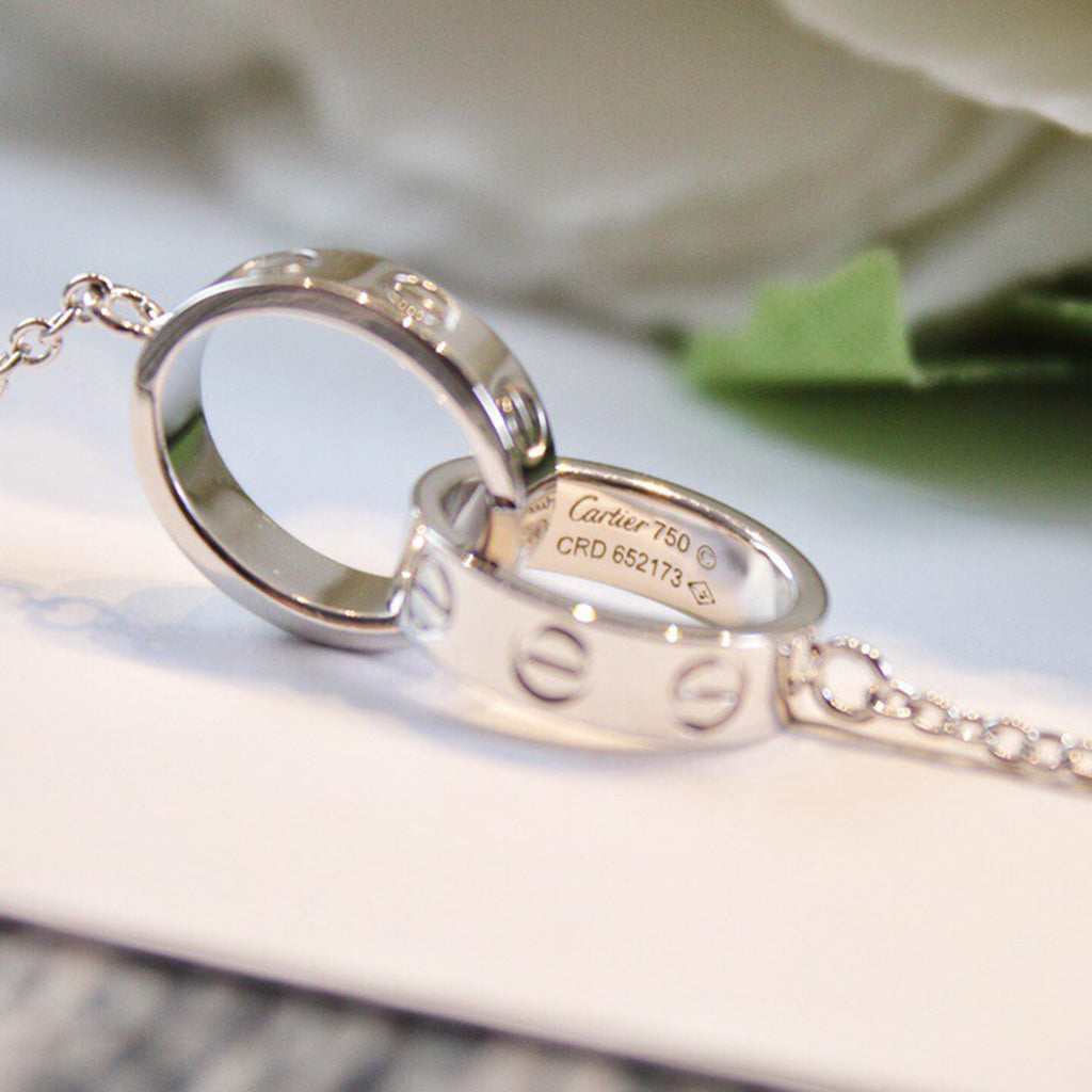 [LUXE JEWELRY] LOVE DOUBLE RING NECKLACE