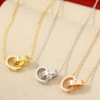 [LUXE JEWELRY] LOVE DOUBLE RING NECKLACE