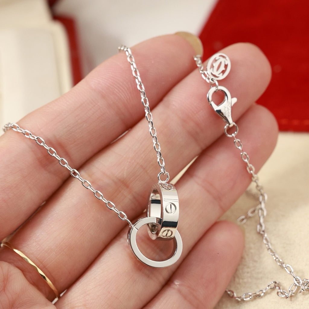 [LUXE JEWELRY] LOVE DOUBLE RING NECKLACE