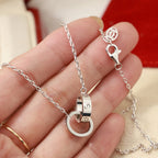 [LUXE JEWELRY] LOVE DOUBLE RING NECKLACE