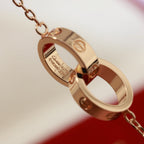 [LUXE JEWELRY] LOVE DOUBLE RING NECKLACE