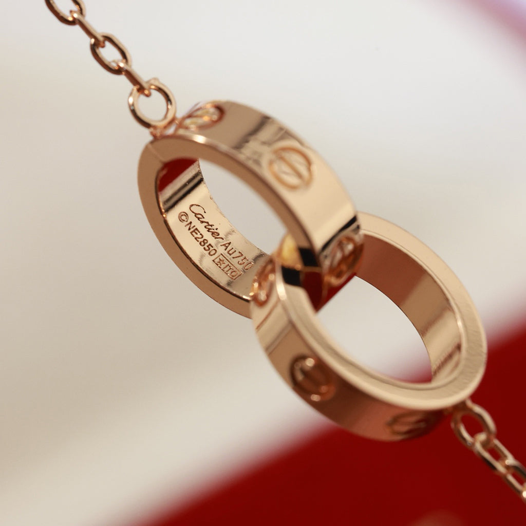 [LUXE JEWELRY] LOVE DOUBLE RING NECKLACE