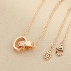 [LUXE JEWELRY] LOVE DOUBLE RING NECKLACE