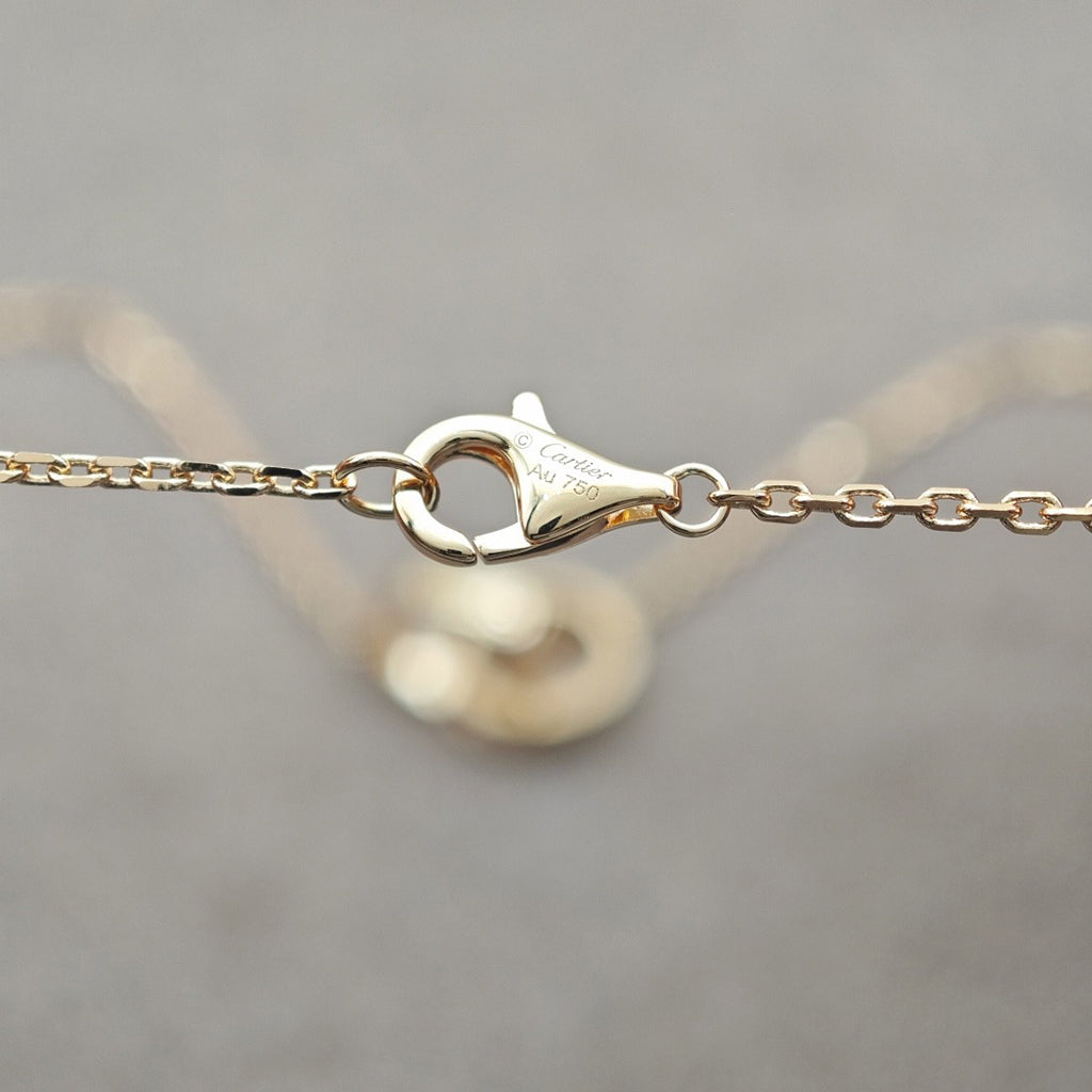[LUXE JEWELRY] LOVE DOUBLE RING HALF DIAMOND NECKLACE