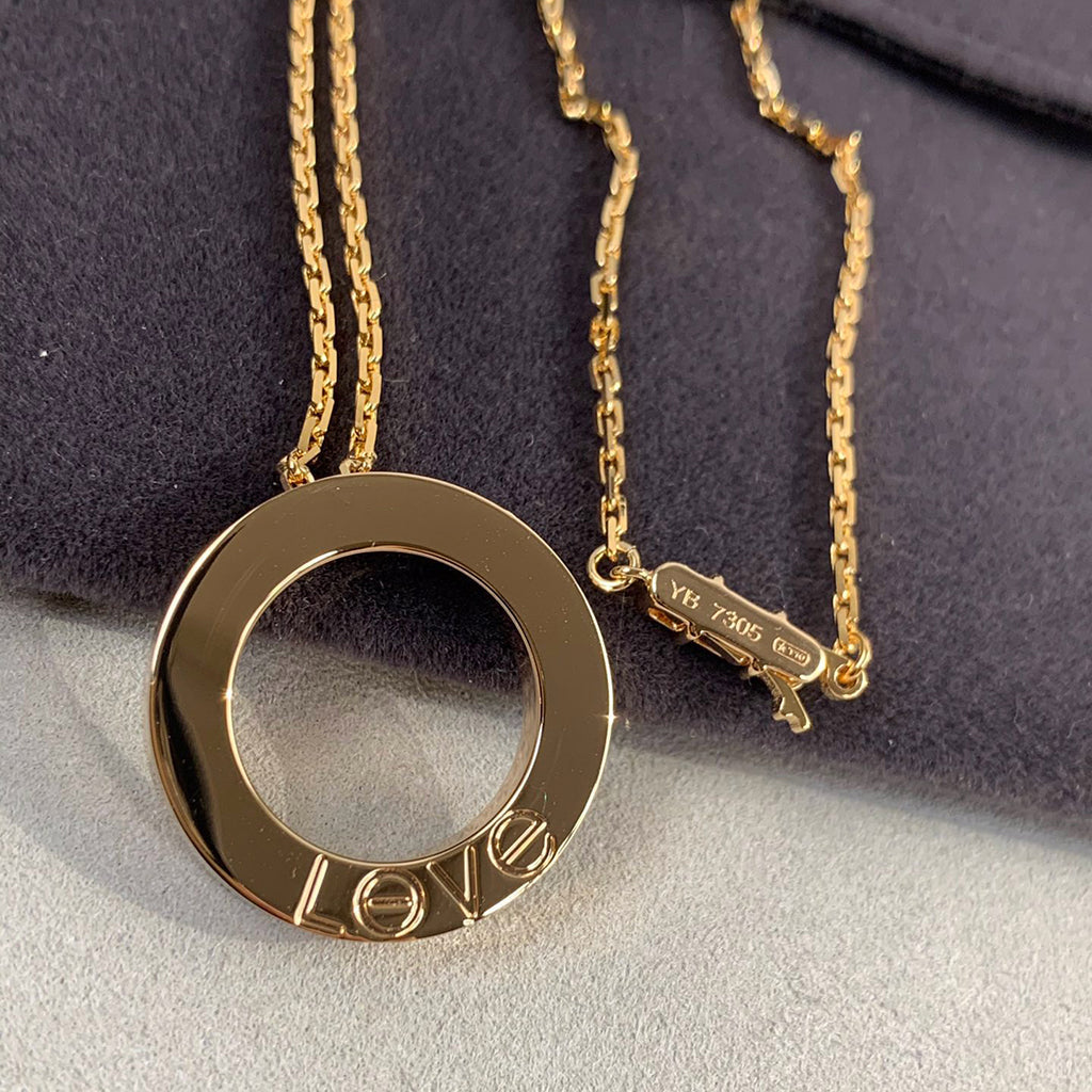 [LUXE JEWELRY] LOVE NECKLACE 16MM 3 DIAMONDS