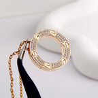 [LUXE JEWELRY] LOVE NECKLACE 16MM  FULL DIAMOND
