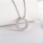 [LUXE JEWELRY] LOVE NECKLACE 16MM  FULL DIAMOND