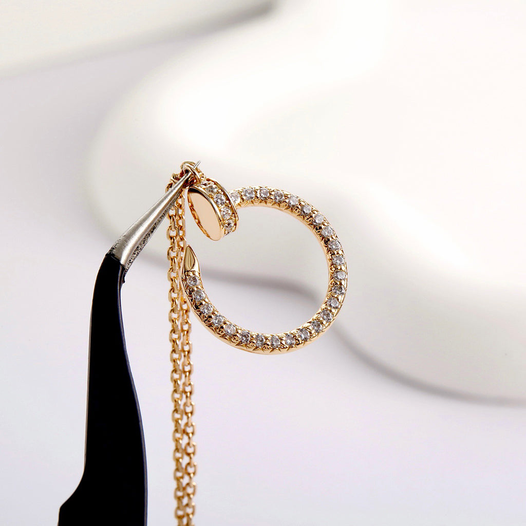 [LUXE JEWELRY] JUSTE NECKLACE FULL DIAMOND