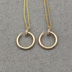 [LUXE JEWELRY] JUSTE NECKLACE HALF DIAMOND