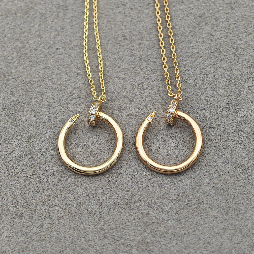 [LUXE JEWELRY] JUSTE NECKLACE HALF DIAMOND