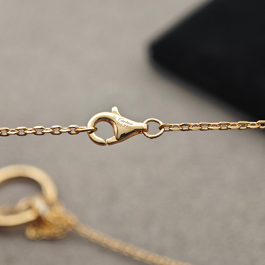[LUXE JEWELRY] JUSTE NECKLACE HALF DIAMOND