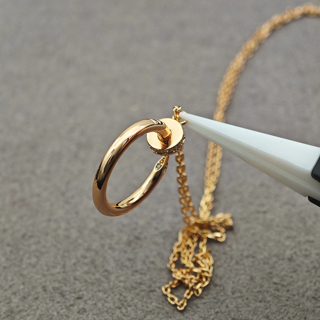 [LUXE JEWELRY] JUSTE NECKLACE HALF DIAMOND