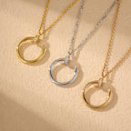 [LUXE JEWELRY] JUSTE NECKLACE HALF DIAMOND