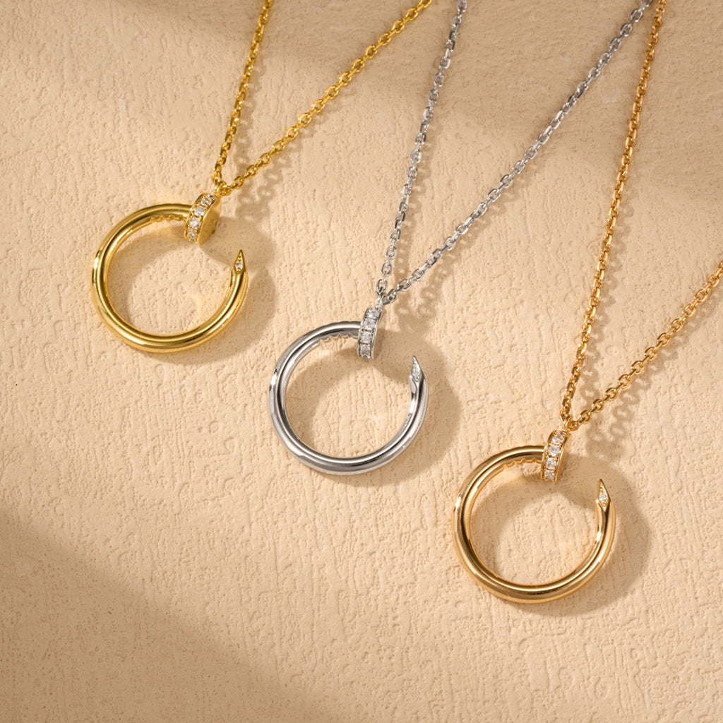 [LUXE JEWELRY] JUSTE NECKLACE HALF DIAMOND