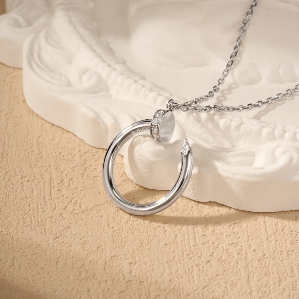 [LUXE JEWELRY] JUSTE NECKLACE HALF DIAMOND