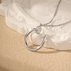 [LUXE JEWELRY] JUSTE NECKLACE HALF DIAMOND