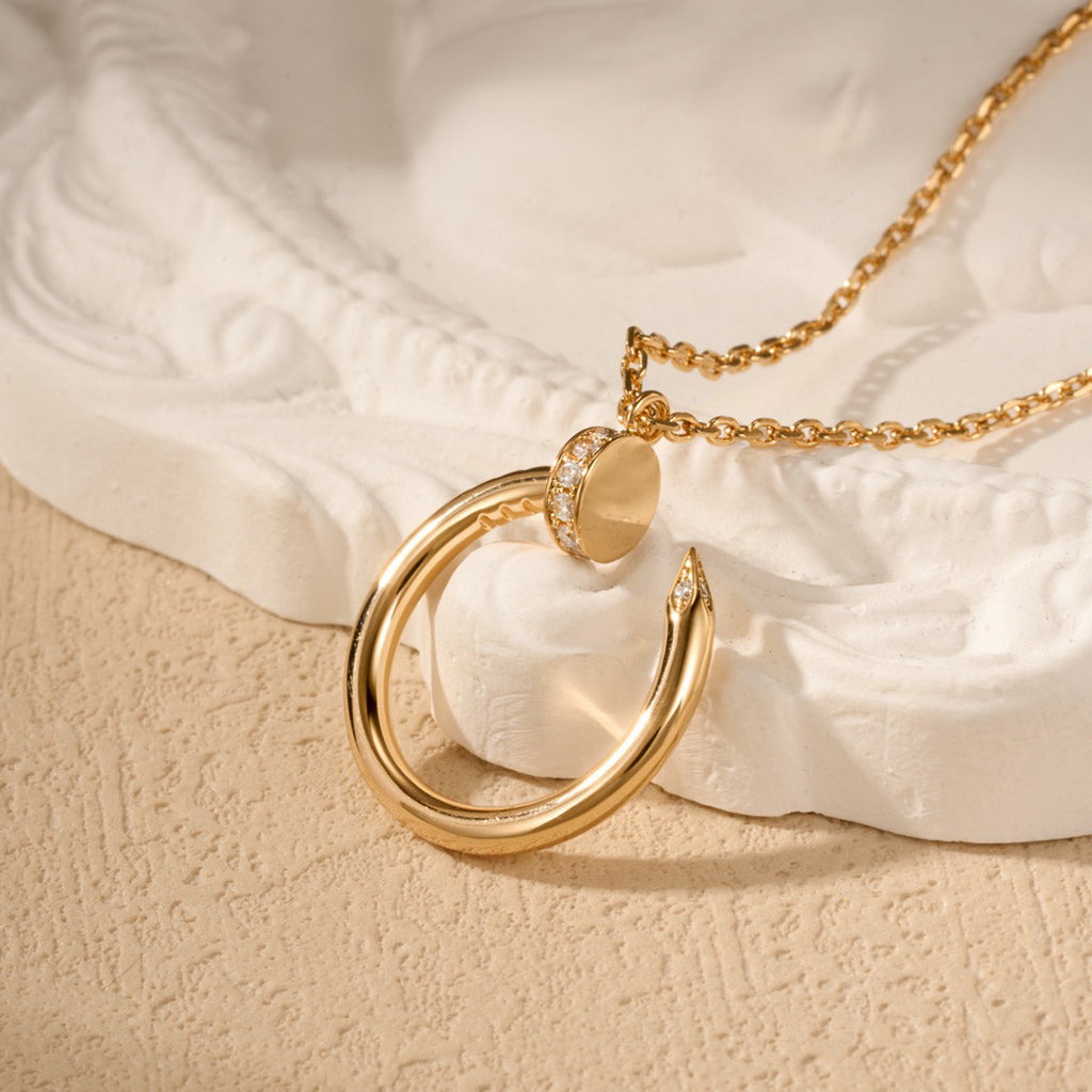 [LUXE JEWELRY] JUSTE NECKLACE HALF DIAMOND