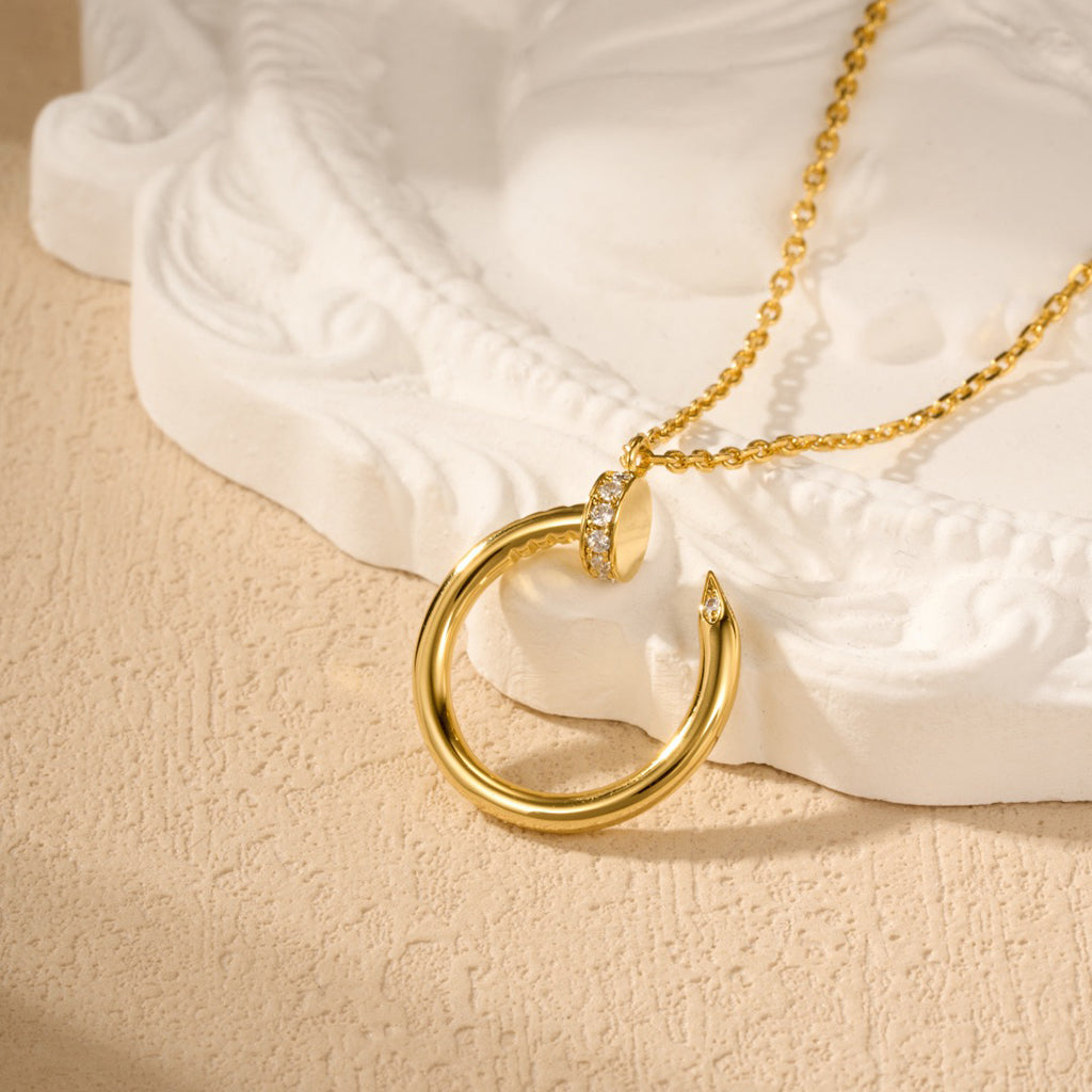 [LUXE JEWELRY] JUSTE NECKLACE HALF DIAMOND
