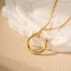 [LUXE JEWELRY] JUSTE NECKLACE HALF DIAMOND