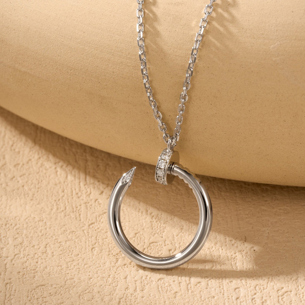 [LUXE JEWELRY] JUSTE NECKLACE HALF DIAMOND