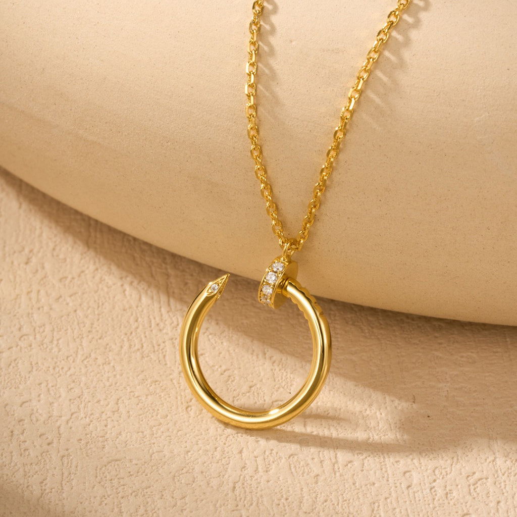 [LUXE JEWELRY] JUSTE NECKLACE HALF DIAMOND